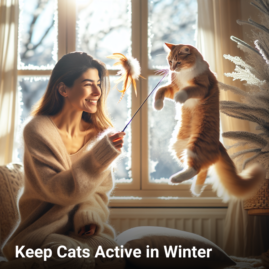 Cat Keeping Cats Active In Winter